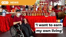 Disabled cookie-seller not one to wallow in self-pity, determined to be a successful businessman