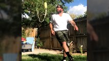 'Nevada Man Slays the Football/Beer Bottle Trick Shot '