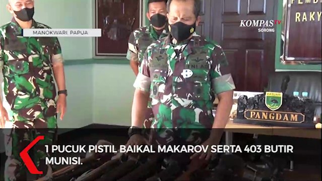 KODAM XVIII Kasuari Amankan 15 Pucuk Senjata