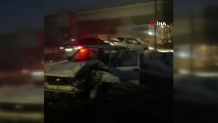 Son dakika haberleri | Zincirleme trafik kazası anı kamerada