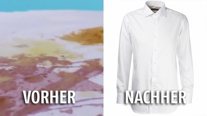 Mit nur zwei Zutaten entfernt diese Frau jeden Fleck auf der Kleidung.