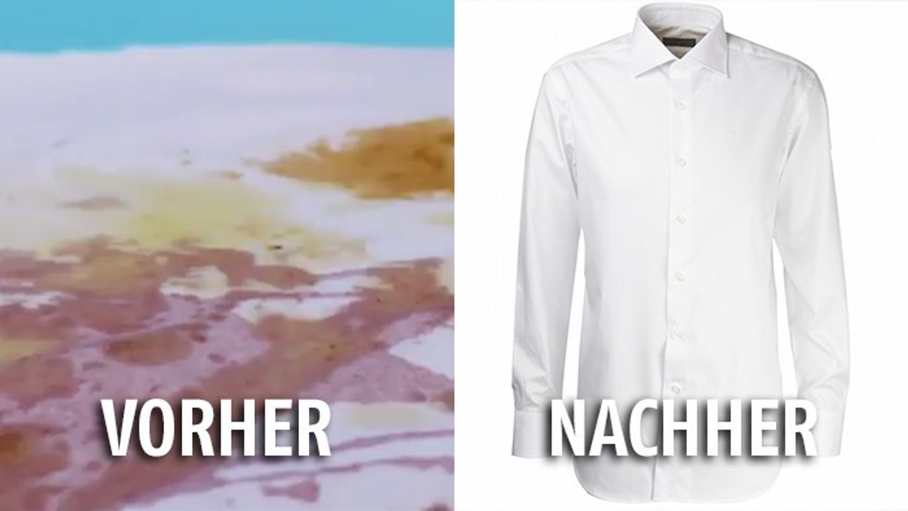 Mit nur zwei Zutaten entfernt diese Frau jeden Fleck auf der Kleidung.