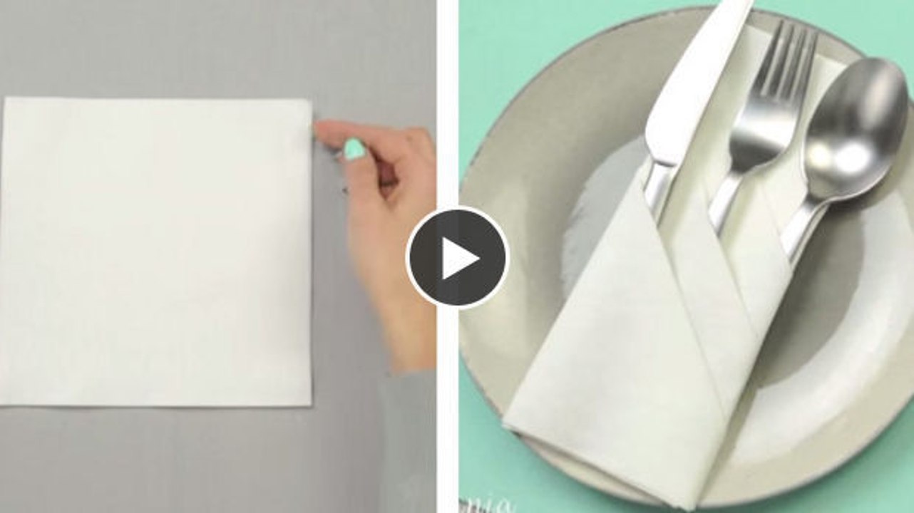 Eine originell gefaltete Serviette, die alle beeindrucken wird!