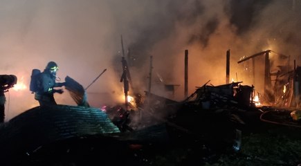 Perugia - Incendio distrugge rimessa agricola in zona Madonna Alta (01.02.22)