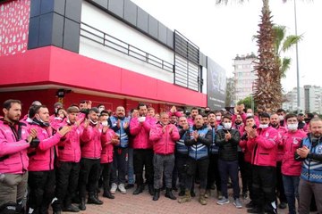 Antalya'da 'Yemek Sepeti Banabi' motokuryeleri grevde