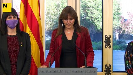 Borràs defensa l'aturada del Parlament per "l'extrema gravetat" que suposa la retirada de l'escó de Juvillà