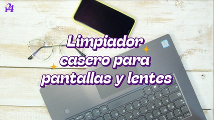 Limpiador casero para pantallas y lentes