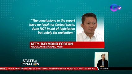 Nagbigay ng pahayag ang mga abogado nina Michael Yang at ng Pharmally officials sa report ng Blue Ribbon Committee | SONA