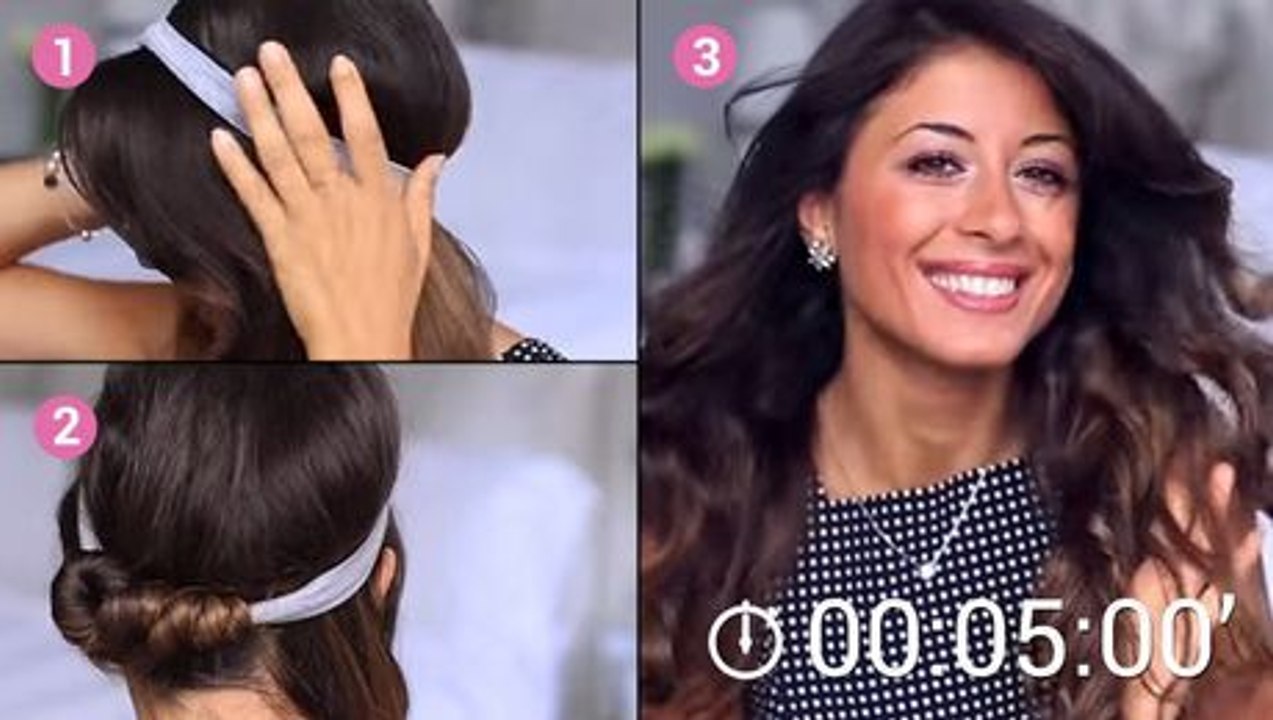 Machen Sie sich fantastische Locken mit einem einfachen Haarband ohne Lockenstab.