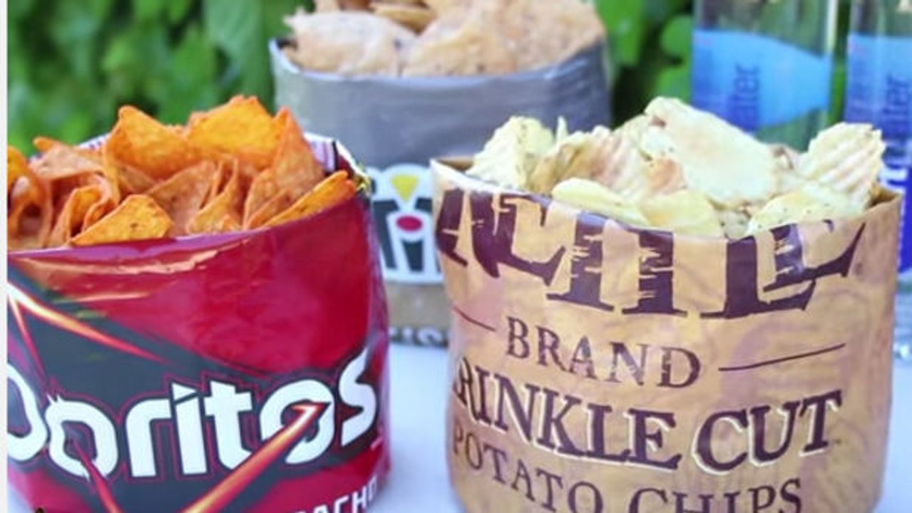 Diese Art Chips zu servieren, macht das Knabbern zum Augenschmaus!