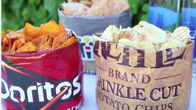 Diese Art Chips zu servieren, macht das Knabbern zum Augenschmaus!