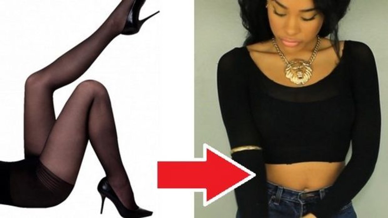 So verwandeln Sie alte Strumpfhosen in ein tolles Oberteil!