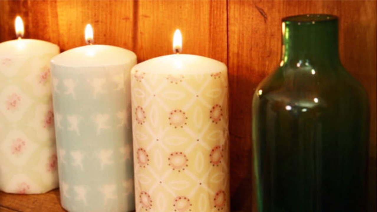 Machen Sie Kerzen mit Blumenmuster in einer Minute!