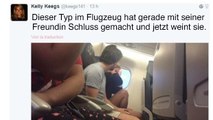 Sie twitterte live die hässliche Trennung eines Pärchens aus einem Flugzeug und bringt damit Tausende Twitternutzer zum Lachen.