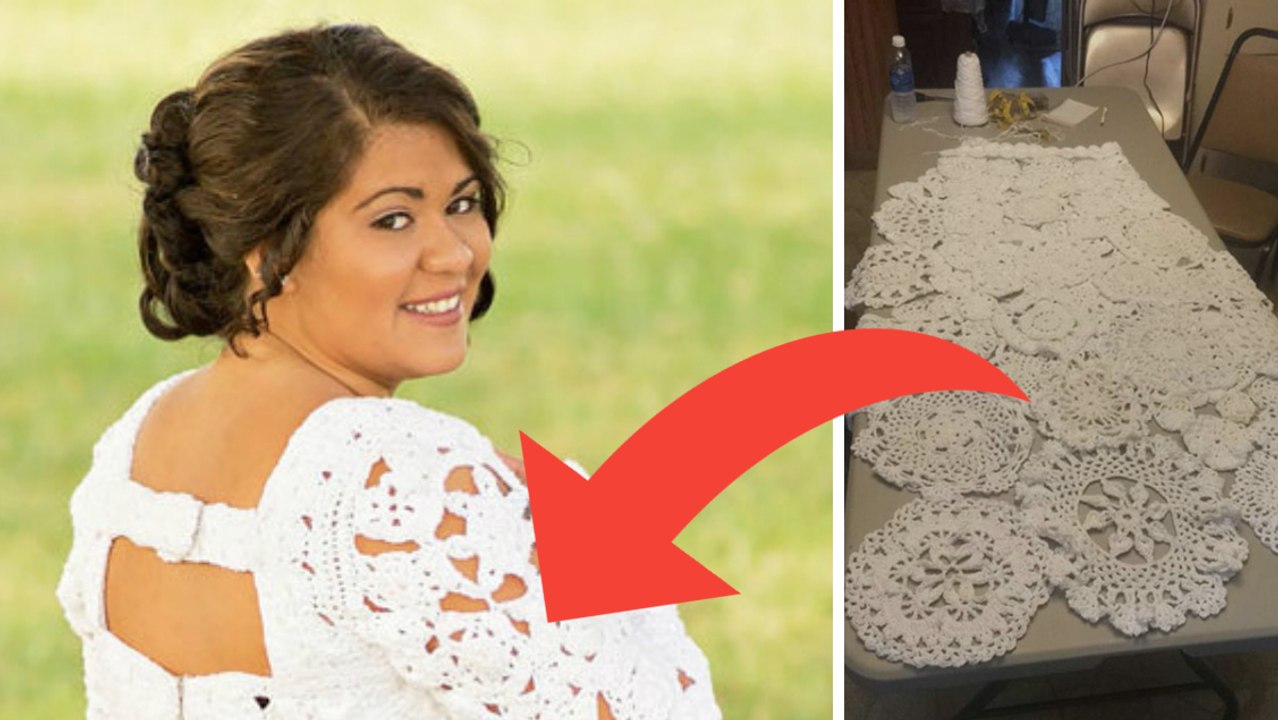 Diese frau hat monatelang an ihrem hochzeitskleid gehäkelt. das ergebnis ist bezaubernd!