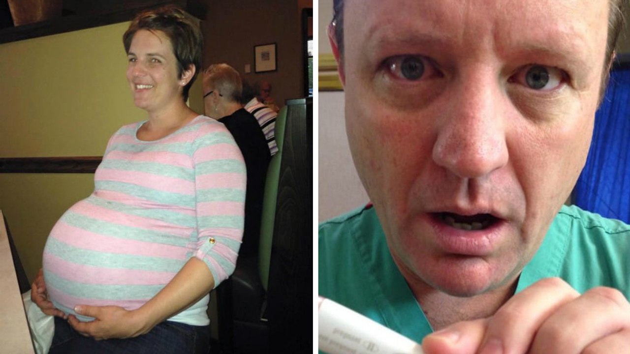 Sie bekommt Drillinge. Aber sieben Monate später, haut der Arzt sie erneut vom Hocker.