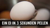Wie man ein Ei in 3 Sekunden pellt