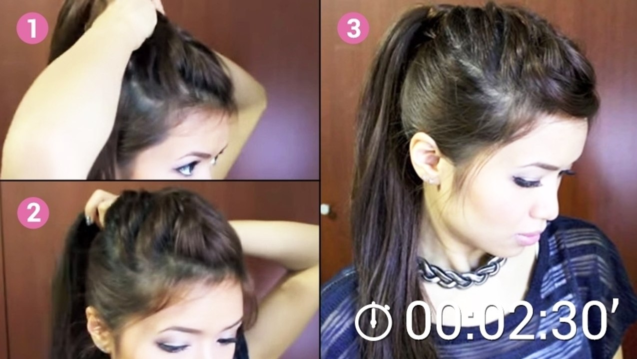 Ein trendiger geflochtener Pferdeschwanz, der im Handumdrehen sitzt. Ideal, wenn's morgens mal schnell gehen muss