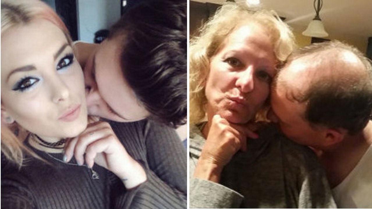 Eltern stellen Selfies ihrer Tochter mit ihrem Freund nach, um sie nachzuäffen