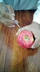 Apple and grapes art.