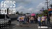 Enfermeiros de hospitais gerenciados pela Pró-saúde protestam em frente ao Metropolitano