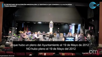 El secretario de Alcorcón minusvalora la sentencia que condena a la alcaldesa: "Tiene errores"
