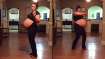 Diese werdende Mutter filmt sich noch kurz vor der Entbindung beim Tanzen