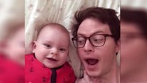 Eine Mutter musste ihr Baby mit Papa allein zu Hause lassen... Doch Papa hat ihr ein tolles Video zusammengeschnitten, um sie zu trösten