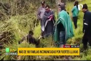 Más de 100 familias quedaron incomunicadas tras fuertes lluvias en Piura