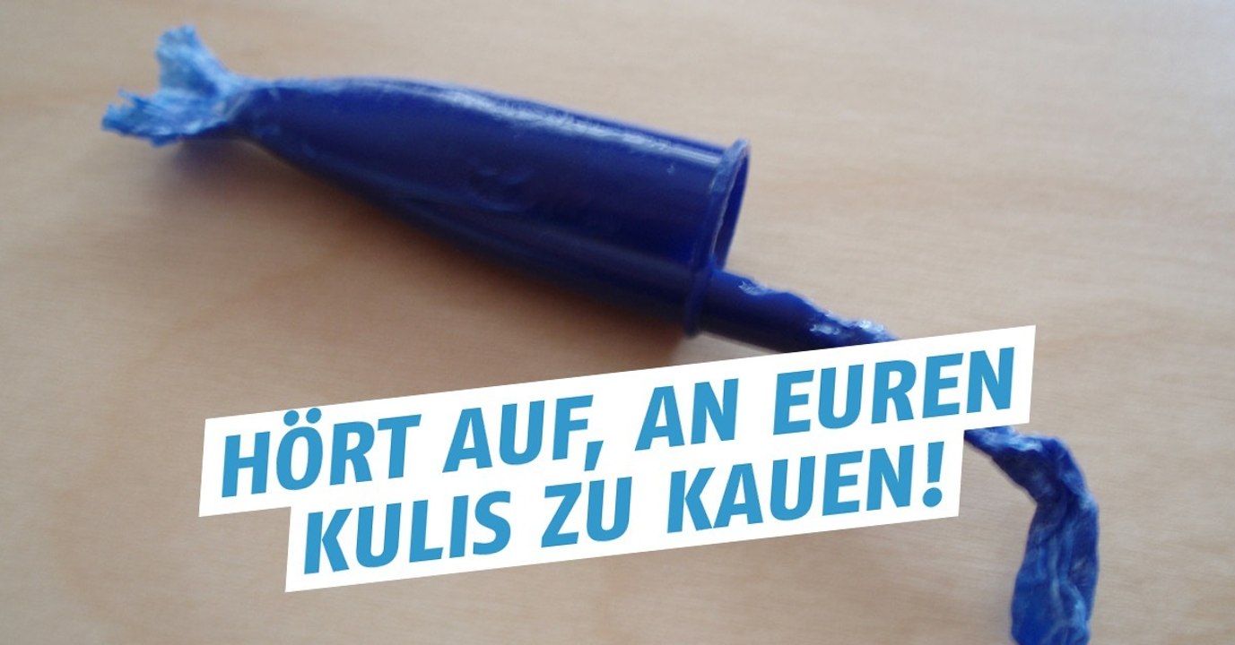 Warum das Kauen und Nagen an Stiften so ungesund ist