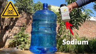 Sodium Metal in Big Water Bottle Experiment | आप कृपया इसे घर पर ट्राई न करें