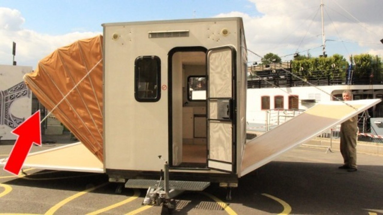 Eduard Böhtlingk, ein niederländischer Architekt, verwandelt einen einfachen Wohnwagen in eine kleine Wohnung