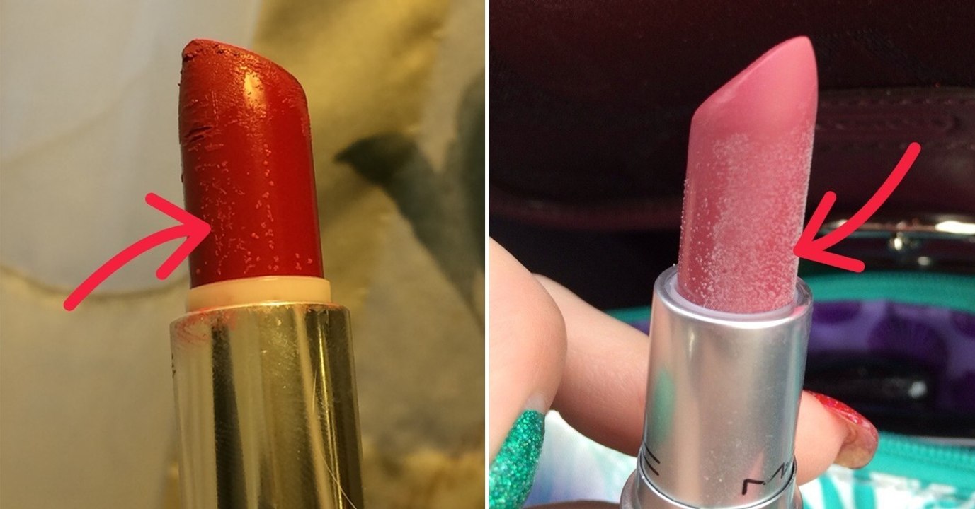 Lipstick fungus - so sieht verdorbener lippenstift aus