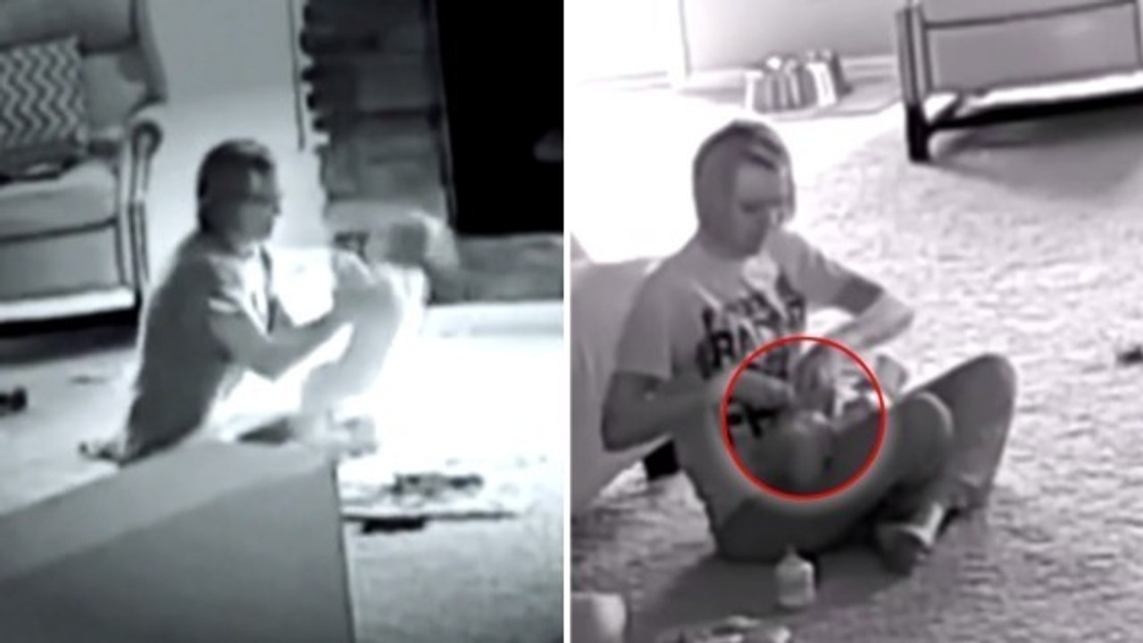 Kindsmisshandlung: Eine versteckte Kamera filmt diese Pflegemutter dabei, wie sie ein ihr anvertrautes Kleinkind misshandelt