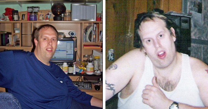 Nach einer Diät verliert er die Hälfte seines Gewichts