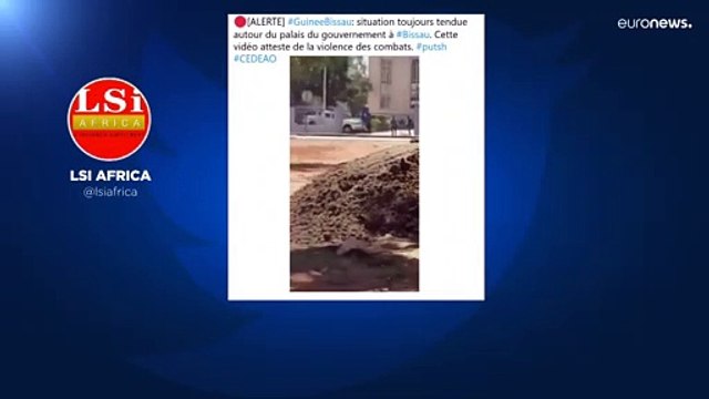 Palácio do Governo da Guiné-Bissau com perímetro de segurança após tiroteios