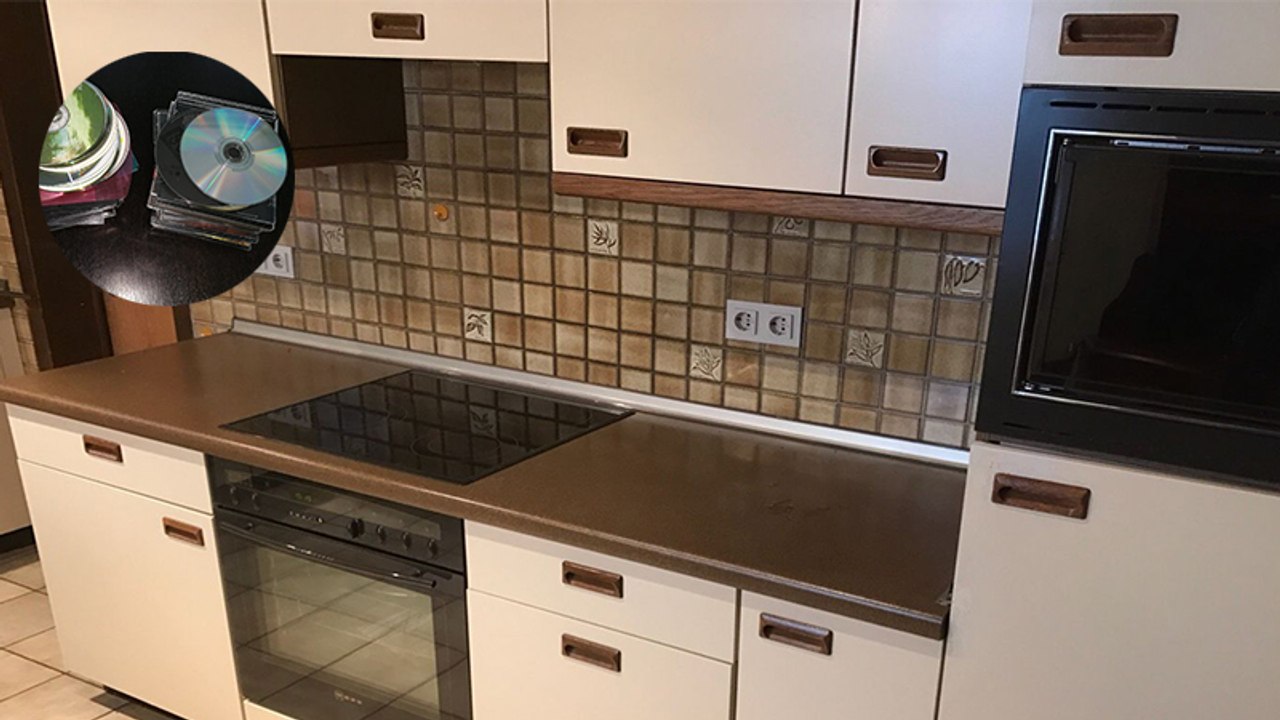 Sie machen mit ein paar alten CDs etwas Wunderbares aus ihrer Küche!