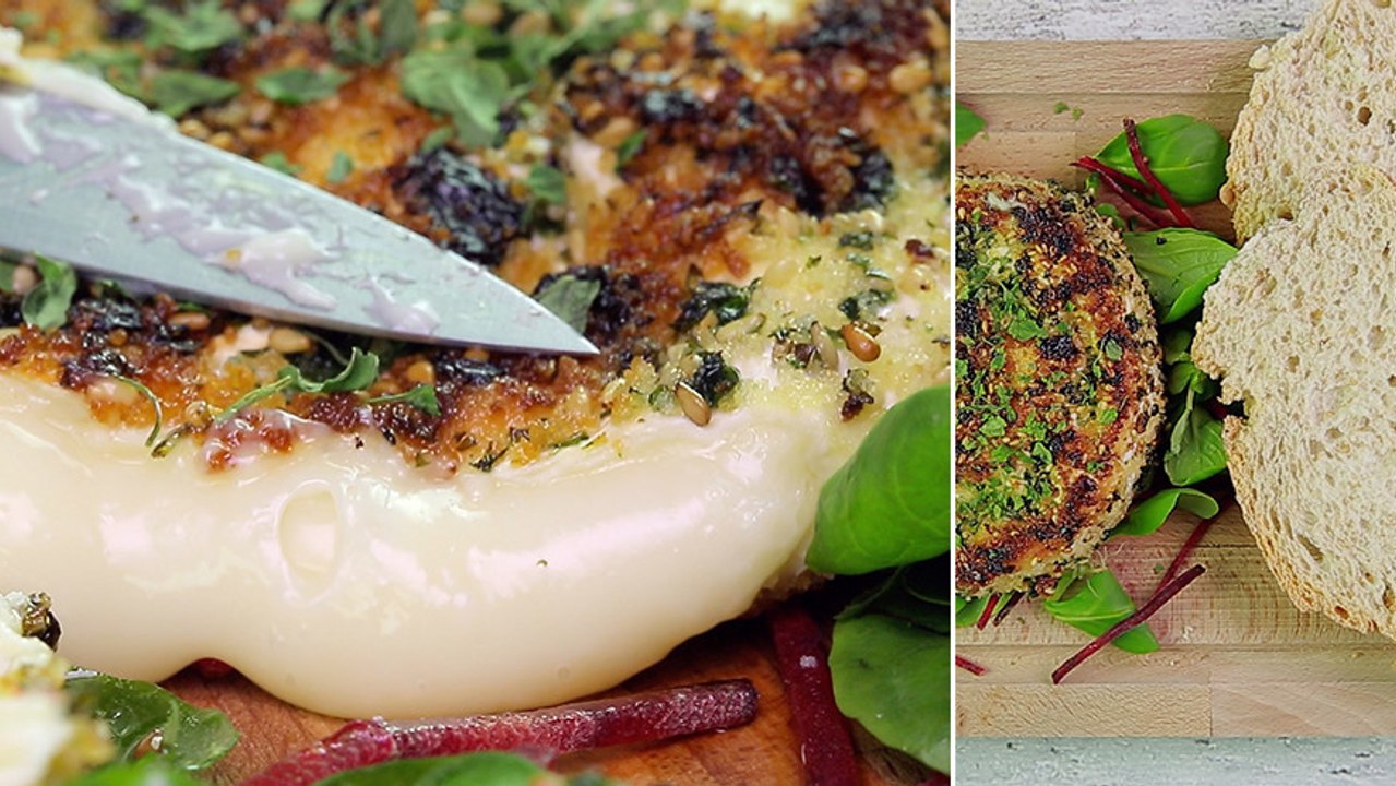 Rezept für Panierten Camembert mit Kräutern