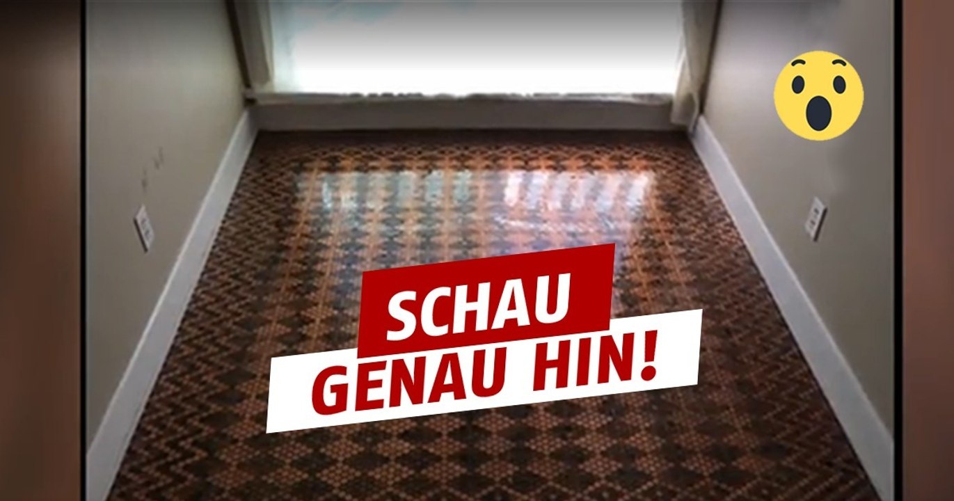 Deko: Kreativer Bodenbelag aus Kupfergeld