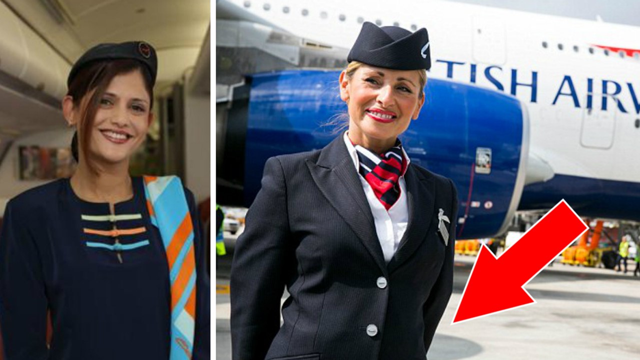 Warum das Flugpersonal die Passagiere bei der Begrüssung mit den Händen auf dem Rücken empfängt