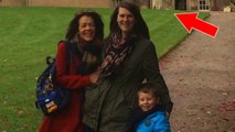 Eine Familie macht ein Selfie vor dem Crathes Castle und entdeckt...