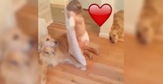 Was das Baby gleich mit dem Hund macht, lässt euch das Herz aufgehen!