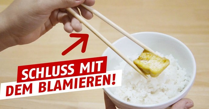 Ganz einfach lernen mit Stäbchen zu essen