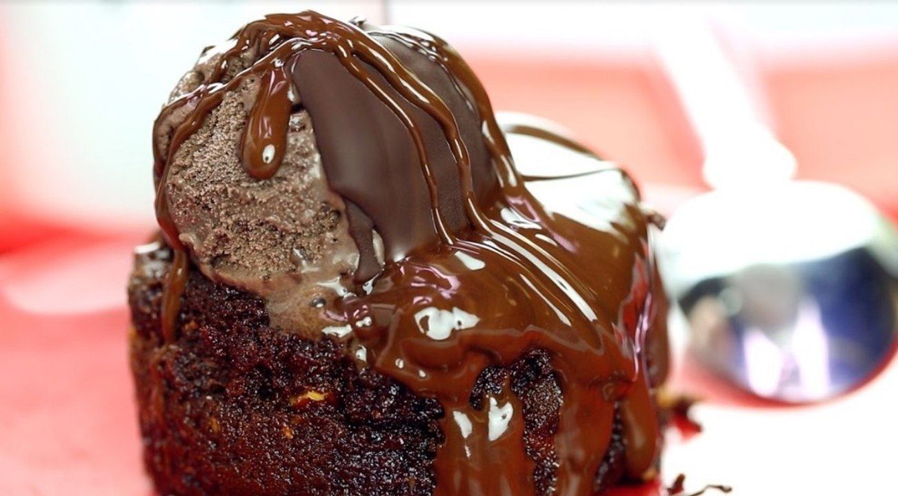 Rezept: Nutella-Brownie mit Schokoladeneis