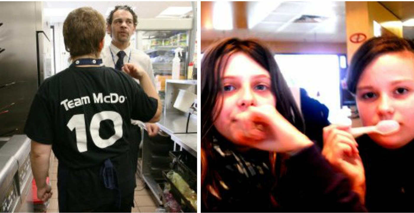 Zwei lesbische Teenagerinnen müssen nach einem einfachen Kuss auf die Wange ein McDonald's verlassen