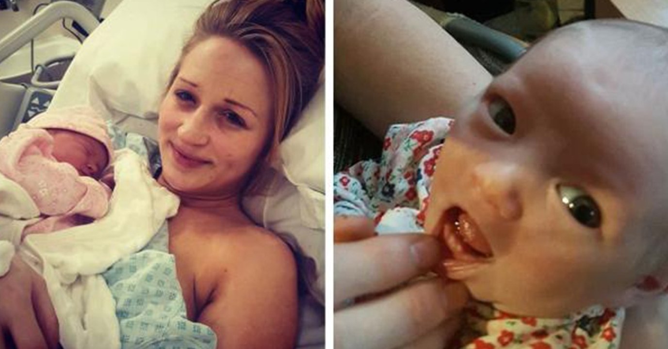 Baby mit zwei Milchzähnen geboren