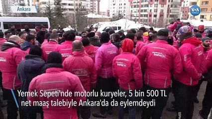 Türkiye’de Kurye Emekçileri Hak Talep Ediyor