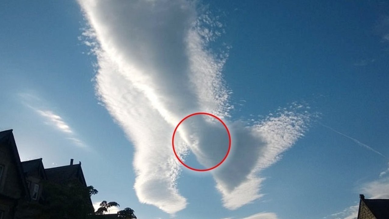 Als sie sehen, was Sonderbares am Himmel erscheint, bleiben sie mit offenem Mund stehen... Sieh genau hin!