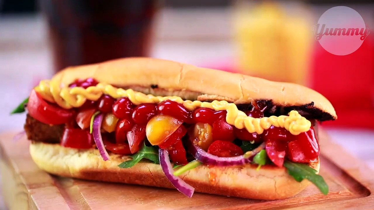 Rezept: Vegetarische Hot Dogs... bunt, lecker und gesund!