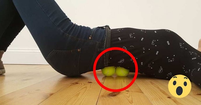 Verspannungen mit Tennisbällen lösen